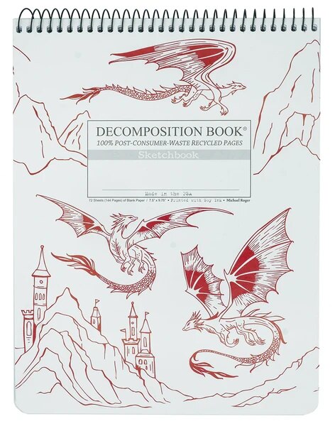 Dragons Topbound Decomposition Book (Blank Pages)